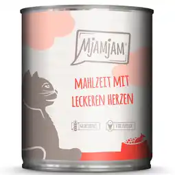 Zooplus MjAMjAM 6 x 800 g Kattenvoer - Heerlijke maaltijd met harten aanbieding