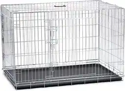 Intratuin Beeztees hondenbench zilver 123 x 77,5 x 83,5 cm aanbieding