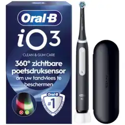 MediaMarkt Oral-b Io3 Zw Elektrische Tandenborstel Zwart aanbieding