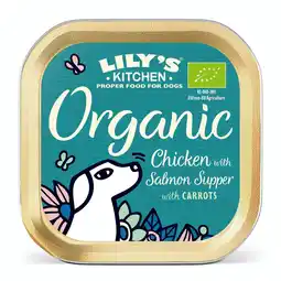 Pets Place Lily's Kitchen Dog Organic Supper - Hondenvoer - Kip Zalm Wortel 150 g aanbieding