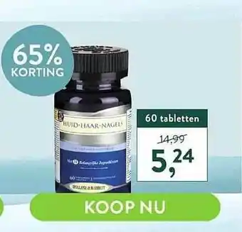 Holland & Barrett Holland & Barrett Huid-Haar-Nagels 65% Korting aanbieding