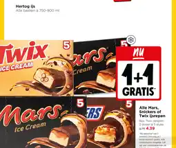 Jumbo Alle Mars, Snickers of Twix ijsrepen aanbieding