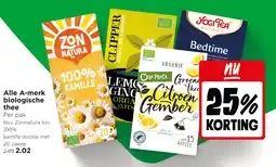 Jumbo Alle A-merk biologische thee aanbieding