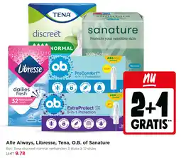 Jumbo Alle Always, Libresse, Tena, O.B. of Sanature aanbieding