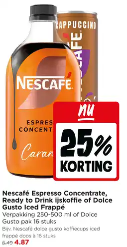Jumbo Nescafé Espresso Concentrate, Ready to Drink ijskoffie of Dolce Gusto Iced Frappé aanbieding