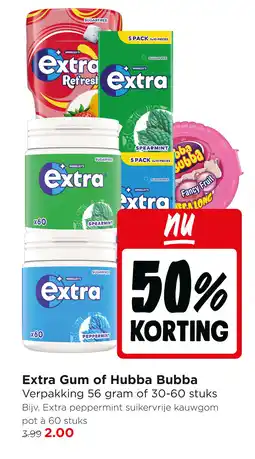 Jumbo Extra Gum of Hubba Bubba aanbieding