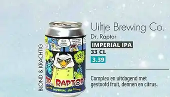 Mitra Uiltje Brewing Co. Dr. Raptor aanbieding