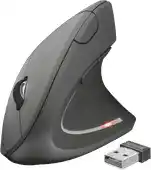 Bol.com Trust Verto - Draadloze Ergonomische Muis - Verticale muis - USB-Ontvanger - Grijs aanbieding