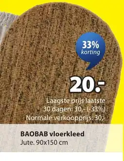 Jysk Baobab vloerkleed aanbieding