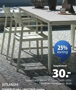 Jysk Jutlandia Stapelstoel aanbieding