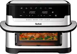 Bol.com Tefal Dual Easy Fry Flex EY9228 - Airfryer - 9L - Flexibele Functie - Voor Grote Gezinnen - Zwart aanbieding