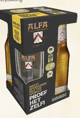 Mitra Alfa Geschenkverpakking met glas | 90 CL aanbieding