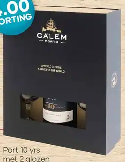 Mitra Calem Port 10 yrs met 2 glazen | 75 CL aanbieding
