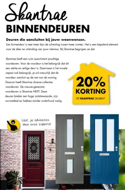 Bouwhof 20% KORTING op Skantrae deuren aanbieding