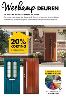 Bouwhof 20% KORTING op Weekamp deuren aanbieding