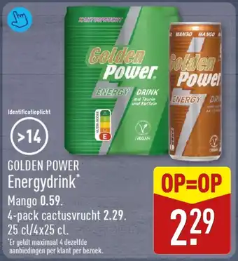 ALDI Golden power energydrink aanbieding