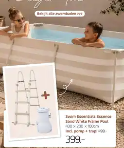 Coppelmans Swim Essentials Essence Sand White Frame Pool aanbieding