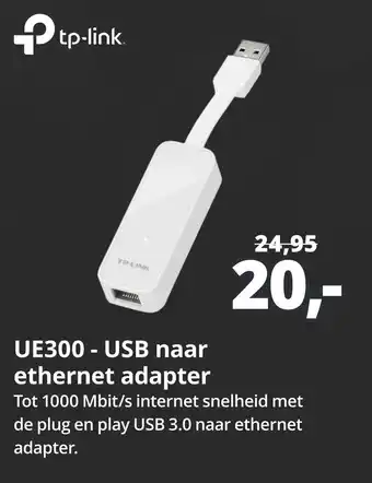 Paradigit UE300 - USB naar ethernet adapter aanbieding