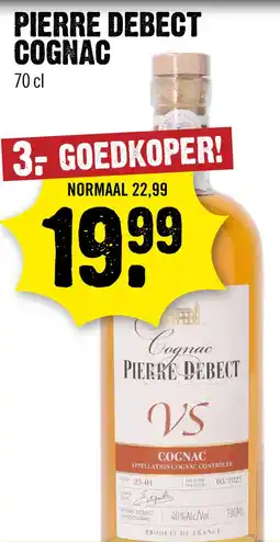 Dirck 3 Pierre Debect Cognac VS 70 cl aanbieding