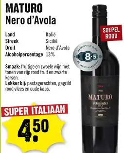 Dirck 3 Maturo Nero D'Avola 75 cl aanbieding