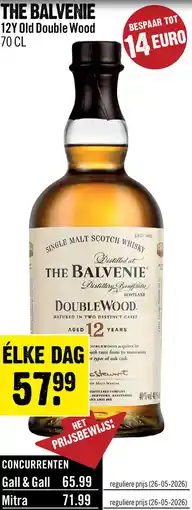 Dirck 3 The Balvenie 12 Years 70 cl aanbieding