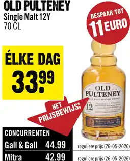 Dirck 3 Old Pulteney 12 Years Single Malt 70 cl aanbieding