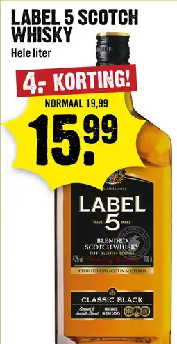 Dirck 3 Label 5 Scotch Whisky 100 cl aanbieding