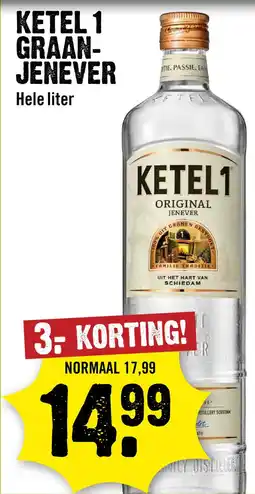 Dirck 3 Ketel 1 Graanjenever 100 cl aanbieding