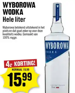 Dirck 3 Wyborowa Wodka 100 cl aanbieding