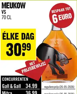 Dirck 3 Meukow V.S. Cognac 70 cl aanbieding
