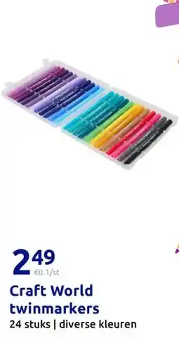 Action Craft World twinmarkers aanbieding