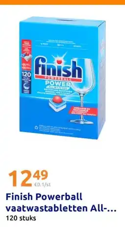 Action Finish Powerball vaatwastabletten All-in-1 Essential aanbieding