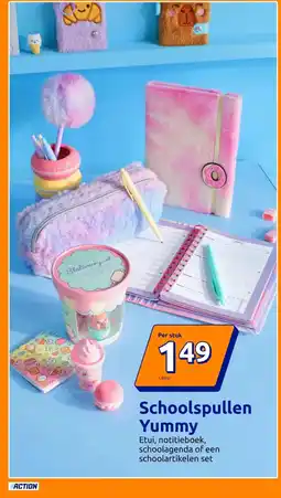 Action Schoolspullen Yummy aanbieding