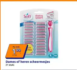 Action Dames of heren scheermesjes aanbieding