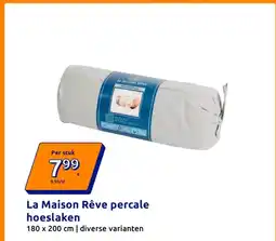 Action La Maison Rêve percale hoeslaken aanbieding