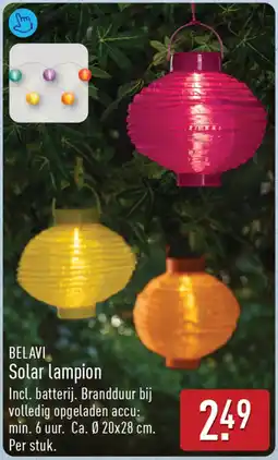 ALDI Belavi solar lampion aanbieding
