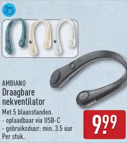 ALDI Ambiano draagbare nekventilator aanbieding