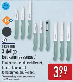 ALDI Crofton 3-delige keukenmessenset aanbieding
