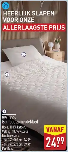 ALDI Novitesse bamboe zomerdekbed aanbieding