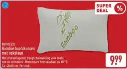 ALDI Novitesse Bamboe hoofdkussen met neksteun aanbieding