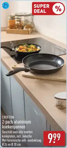 ALDI Crofton 2-pack aluminium koekenpannen aanbieding