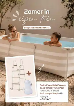Coppelmans Swim Essentials Essence Sand White Frame Pool aanbieding