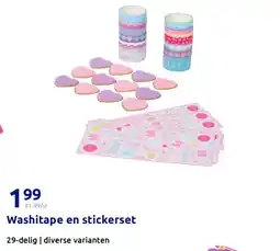 Action Washitape en stickerset aanbieding