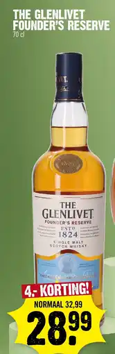 Super Dirck 3 THE GLENLIVET FOUNDER'S RESERVE aanbieding