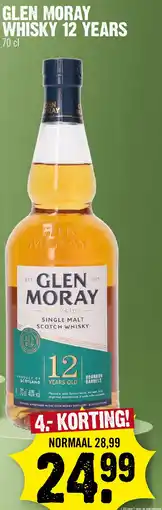 Super Dirck 3 GLEN MORAY WHISKY 12 YEARS aanbieding