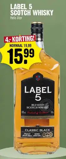 Super Dirck 3 LABEL 5 SCOTCH WHISKY aanbieding