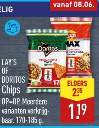 ALDI Lay's of doritos Chips aanbieding