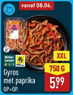 ALDI Gyros met paprika aanbieding