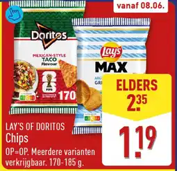 ALDI Lay's of doritos chips aanbieding