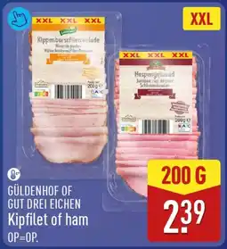 ALDI Güldenhof of gut drei eichen Kipfilet of ham aanbieding